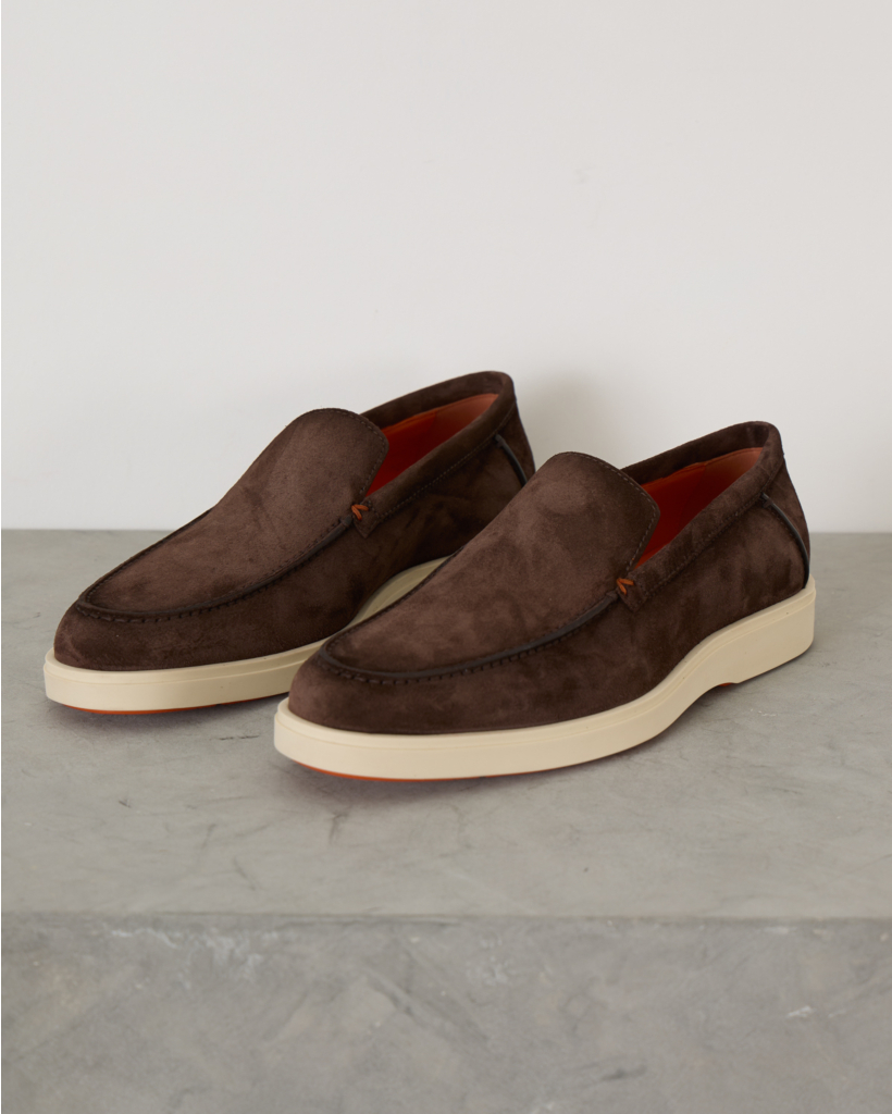 Suede Loafer Dark Brown