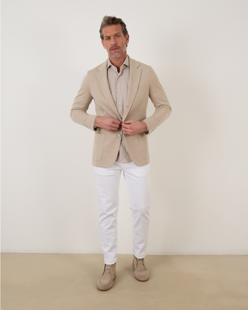 casual colbert single breasted 013 beige