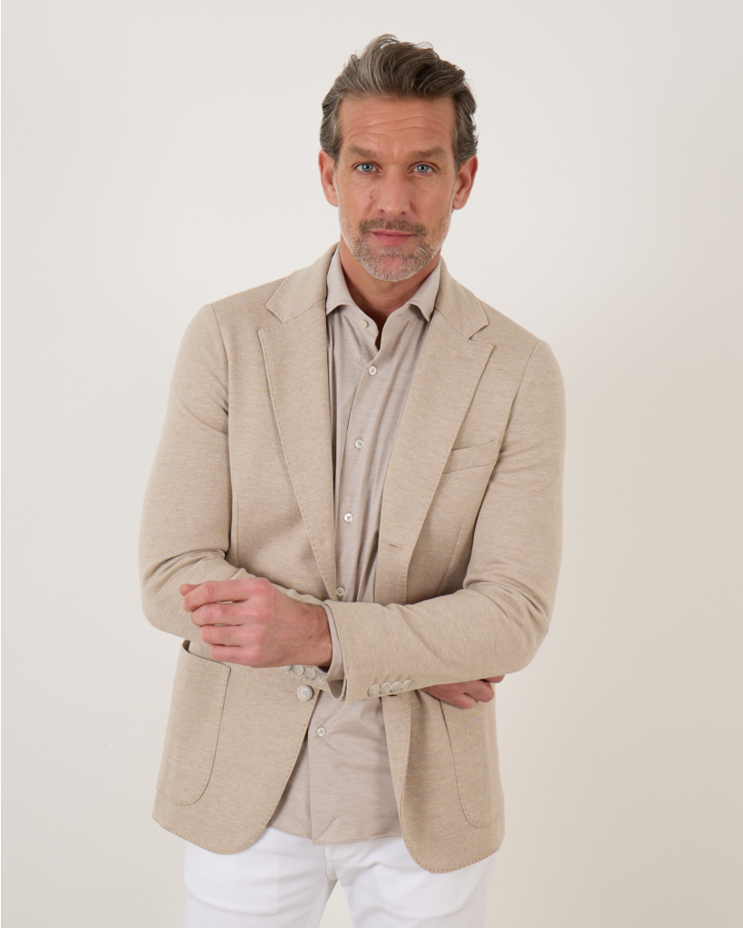 casual colbert single breasted 013 beige