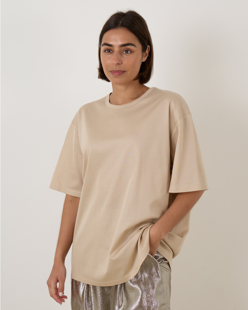Lotus Oversized T-shirt Beige