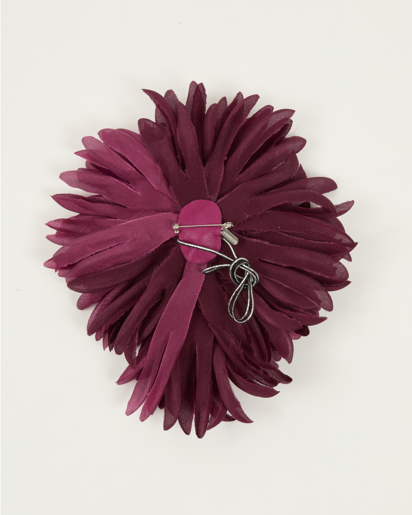 Silk Flower Broch Burgundy