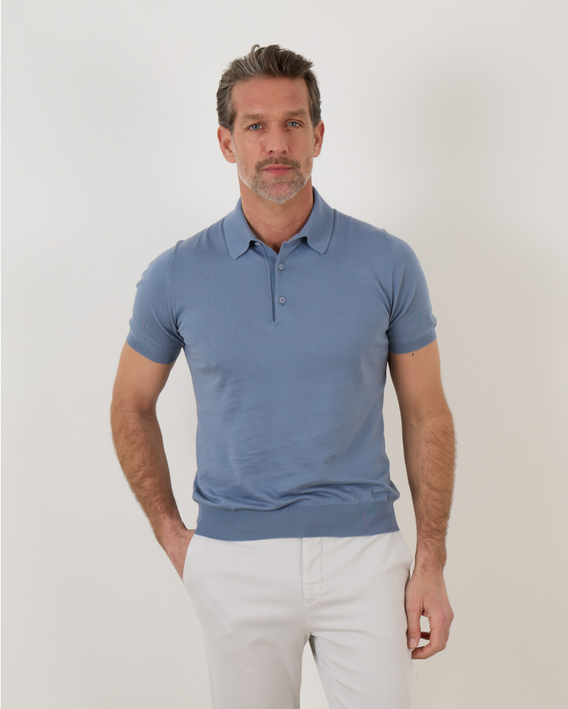 Pullover polo powder azur