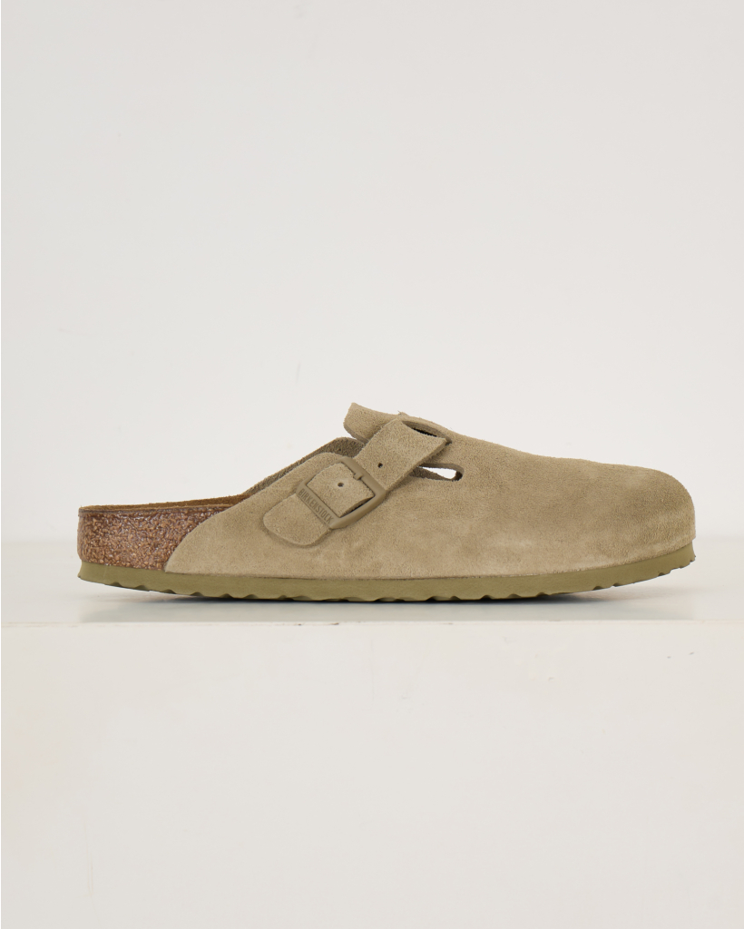 Boston suède instappers Faded Khaki