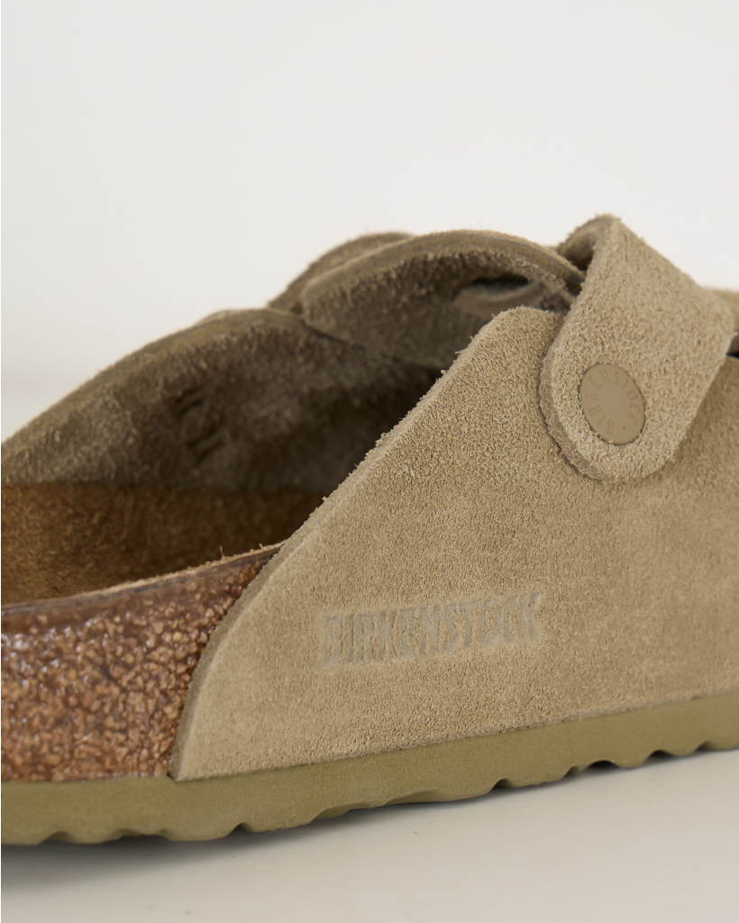 Boston suède instappers Faded Khaki