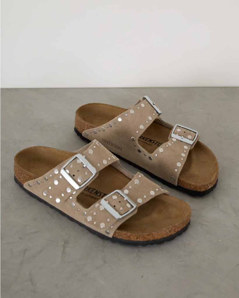 Arizona Rivet Taupe Sandalen