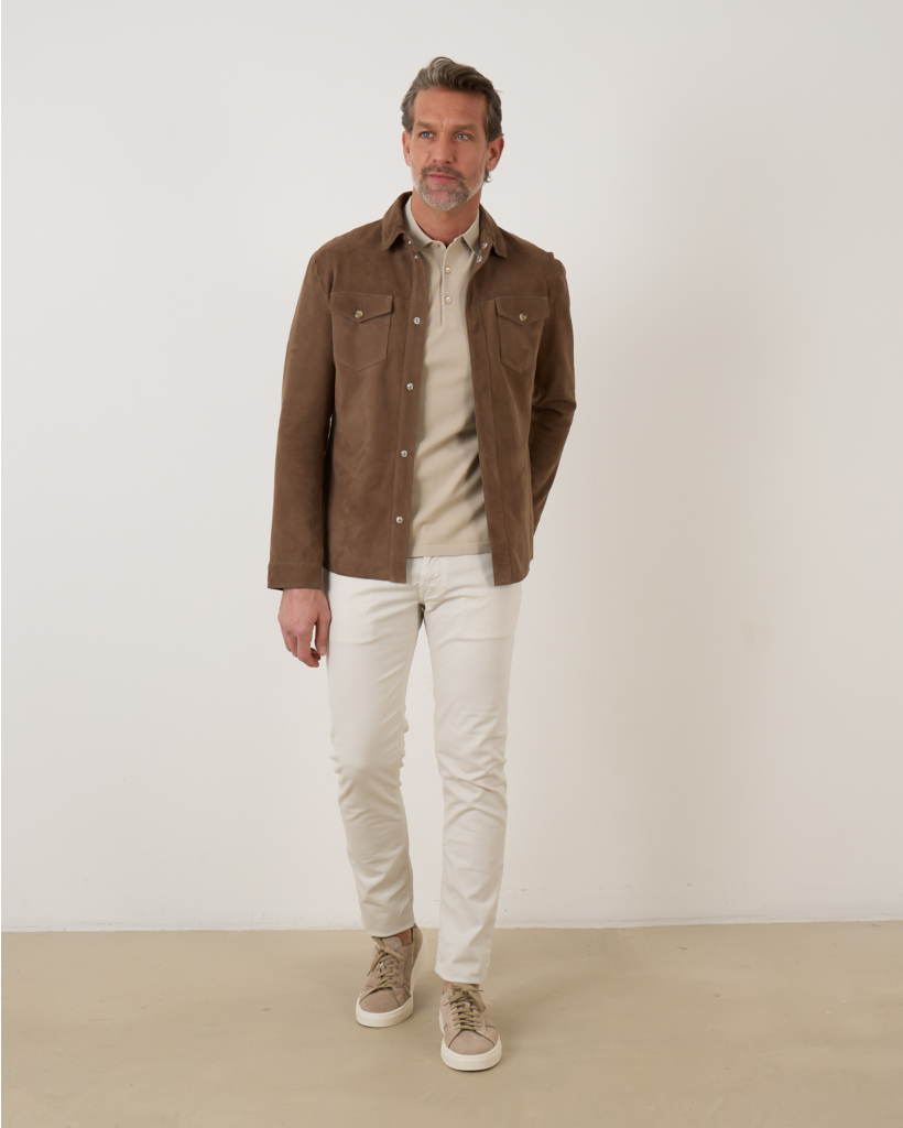 Roos suede studs jack - Kaki