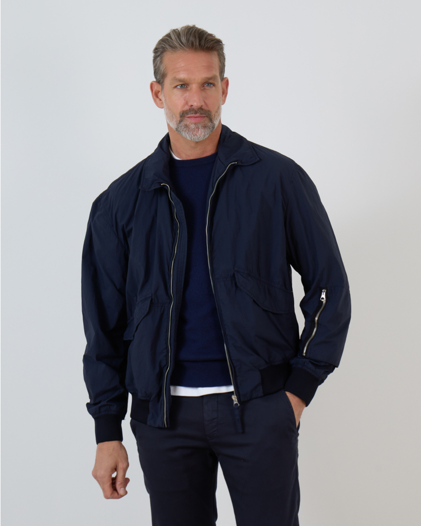 Kort Nylon Bomber Jack Navy