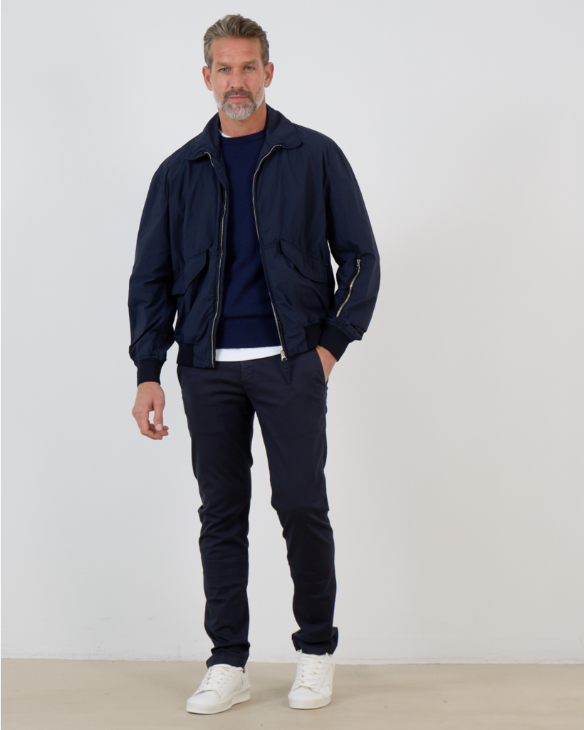 Kort Nylon Bomber Jack Navy