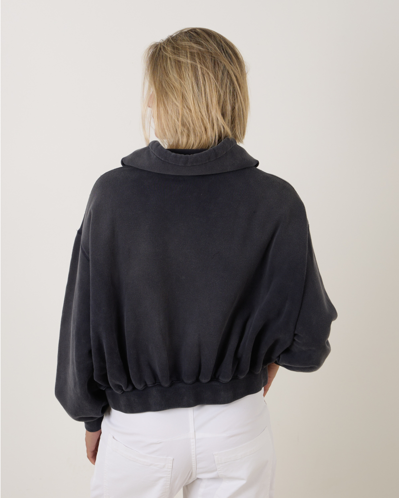 Cropped Popover Sweater