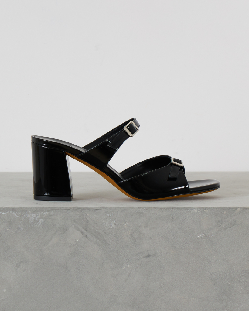 Una Sandals Black Patent