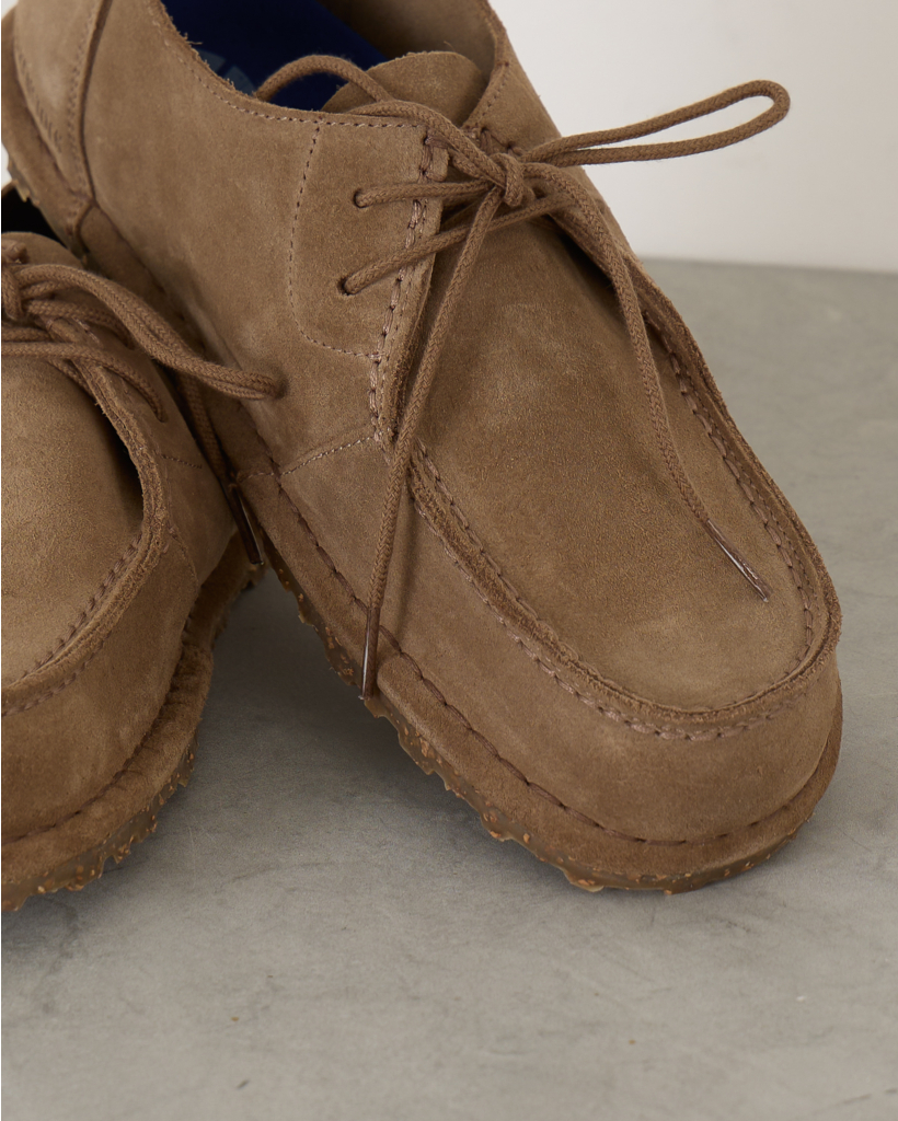 Utti Lace Suede Mocassin Gray Taupe