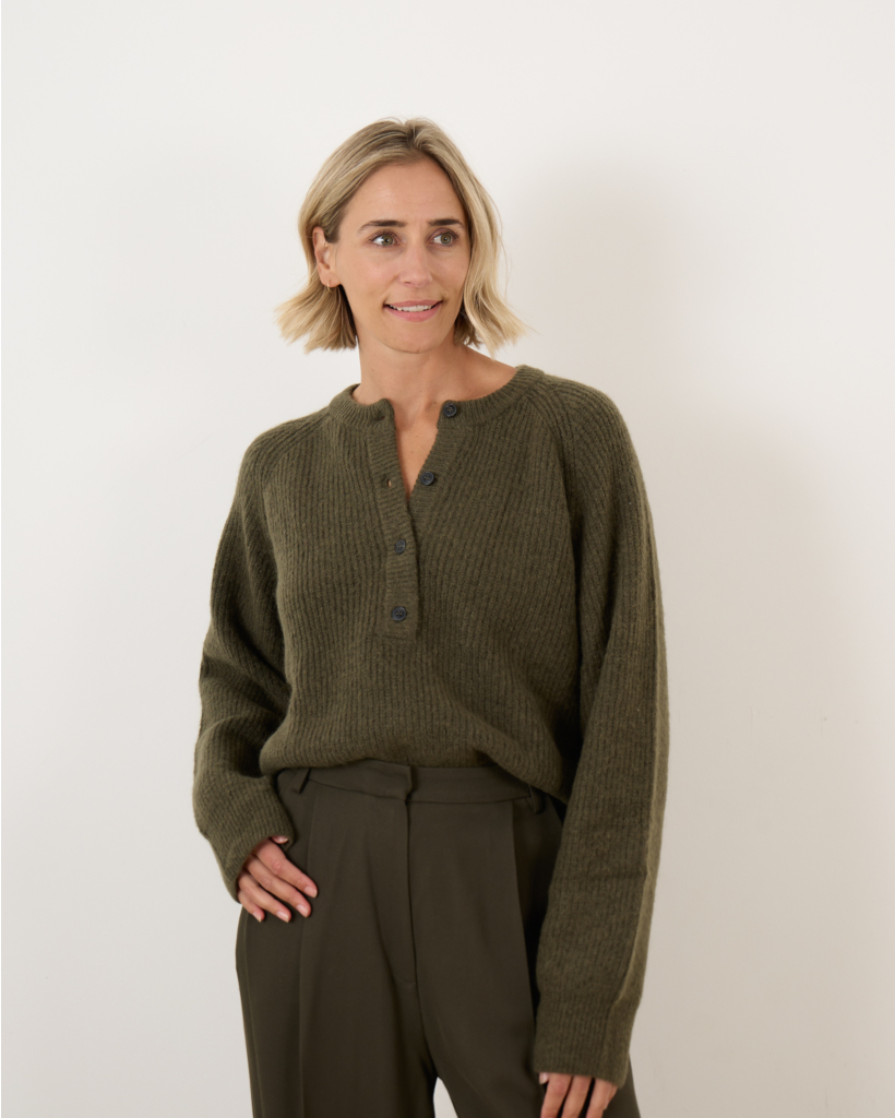 Alano Cardigan Olijf