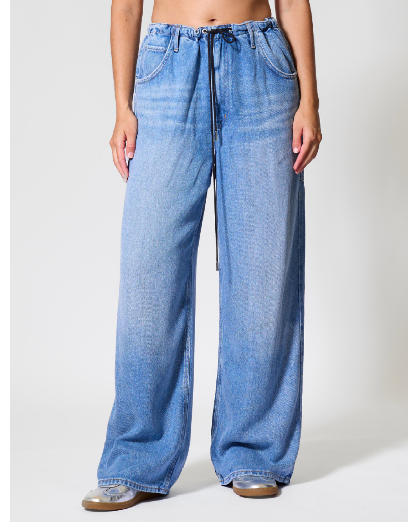 Drawstring Jeans Script