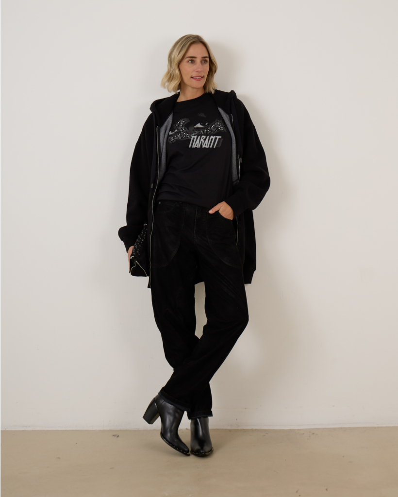 Zoeline T-Shirt Zwart