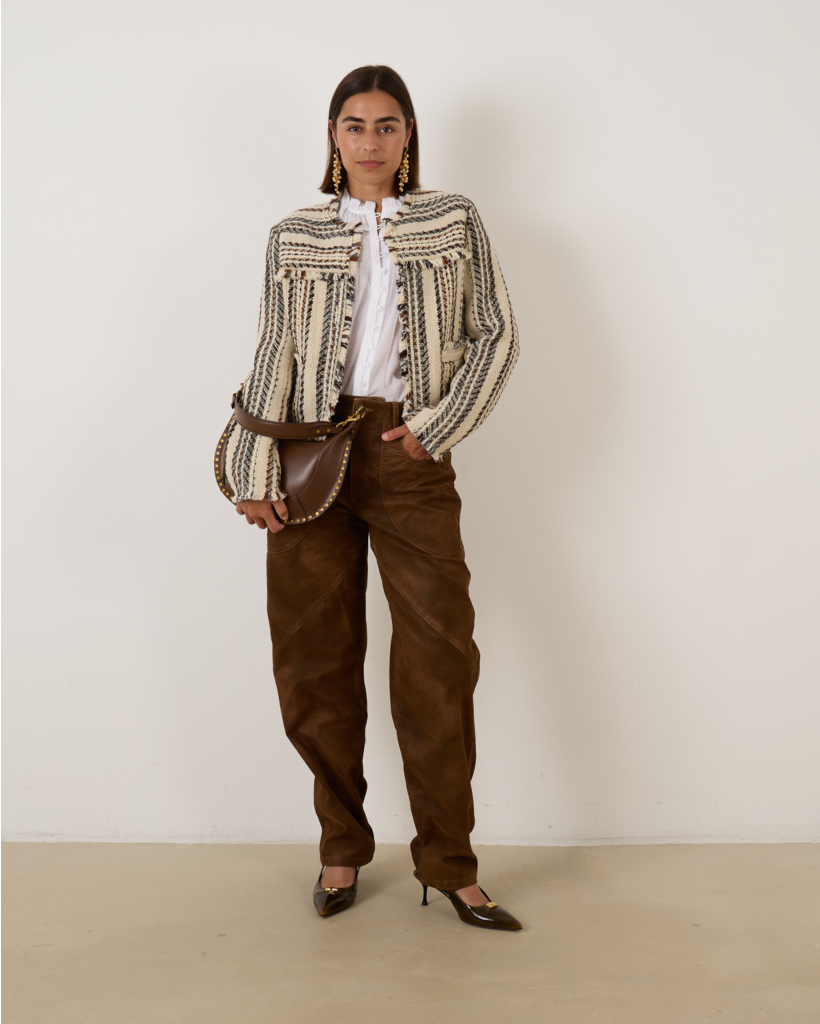 Izaria Jacket Striped Ecru