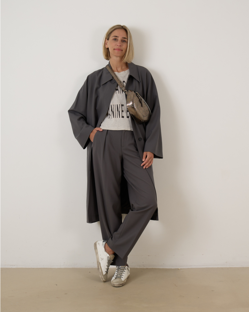 Johnny Crop Tee Grey