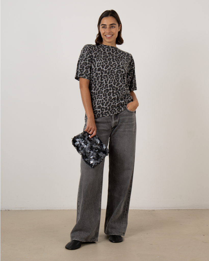 Cohen shirt leopard print grijs