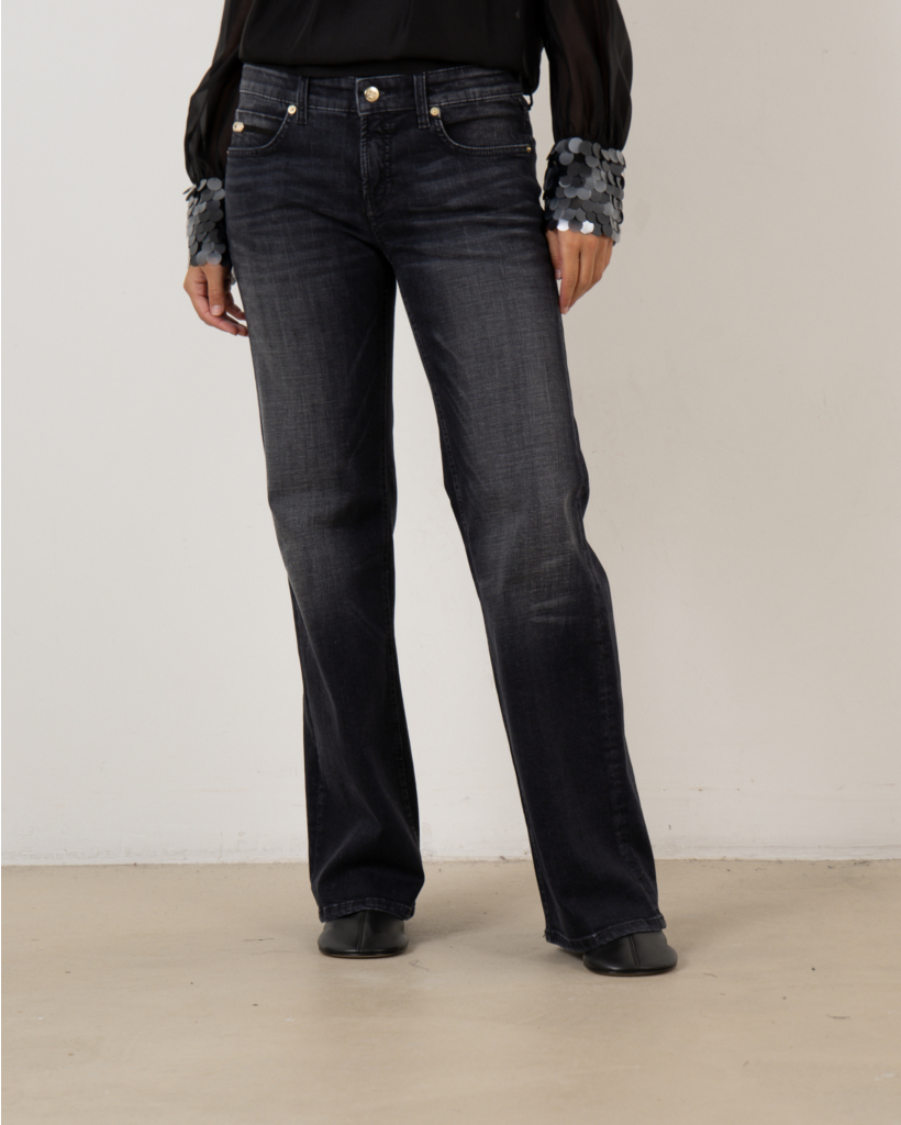 Tess wide leg jeans in grijze wasssing