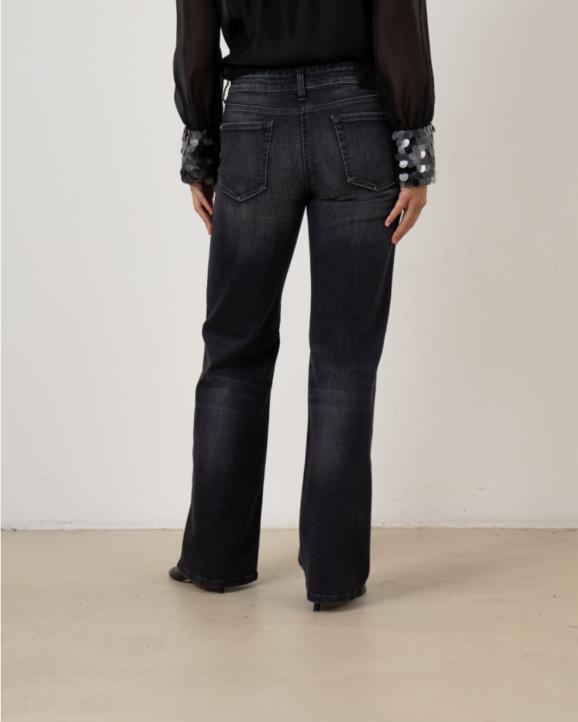 Tess wide leg jeans in grijze wasssing