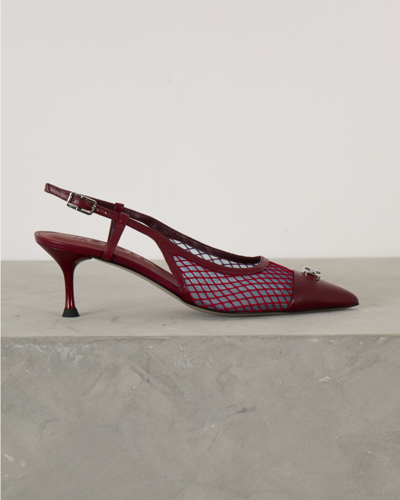 Delilah 05 Mesh Pumps Bordeaux