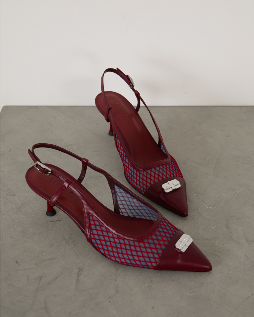 Delilah 05 Mesh Pumps Bordeaux
