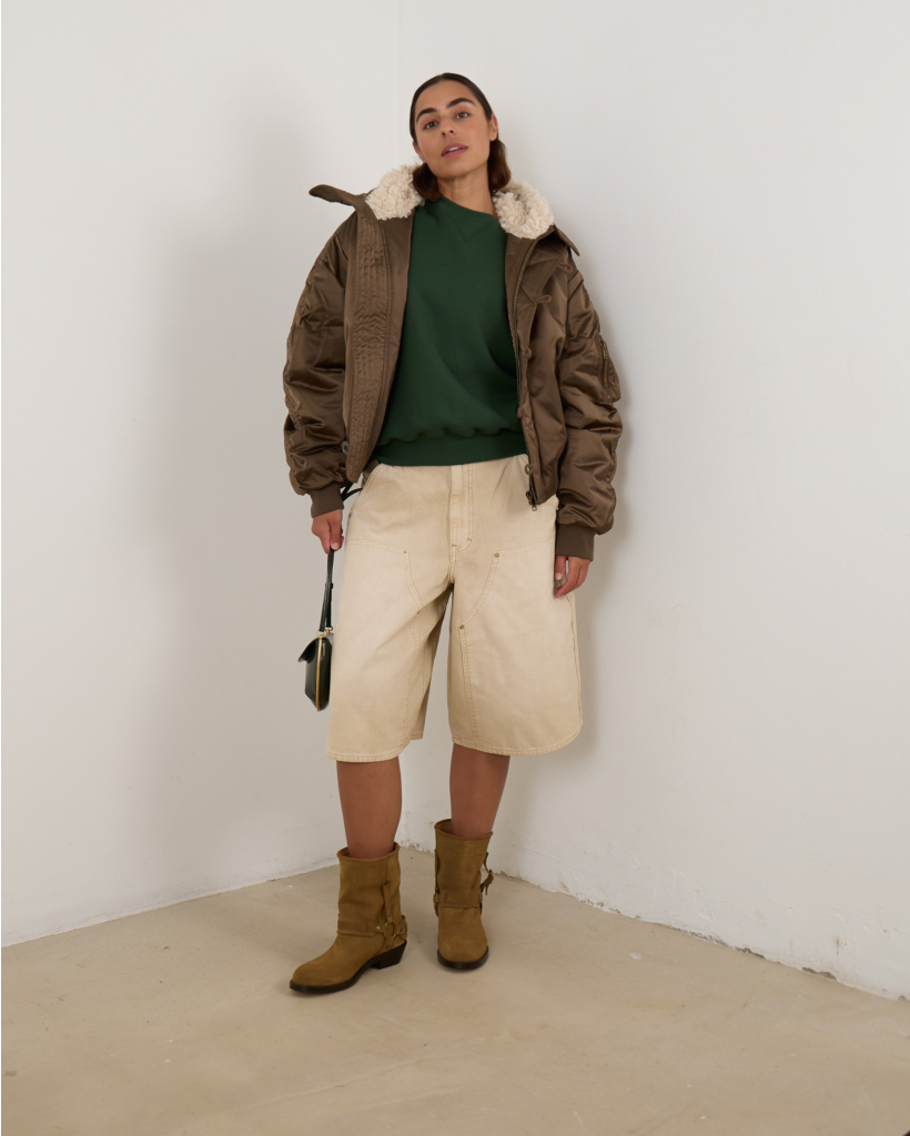 Double Knee Shorts Tea Stain