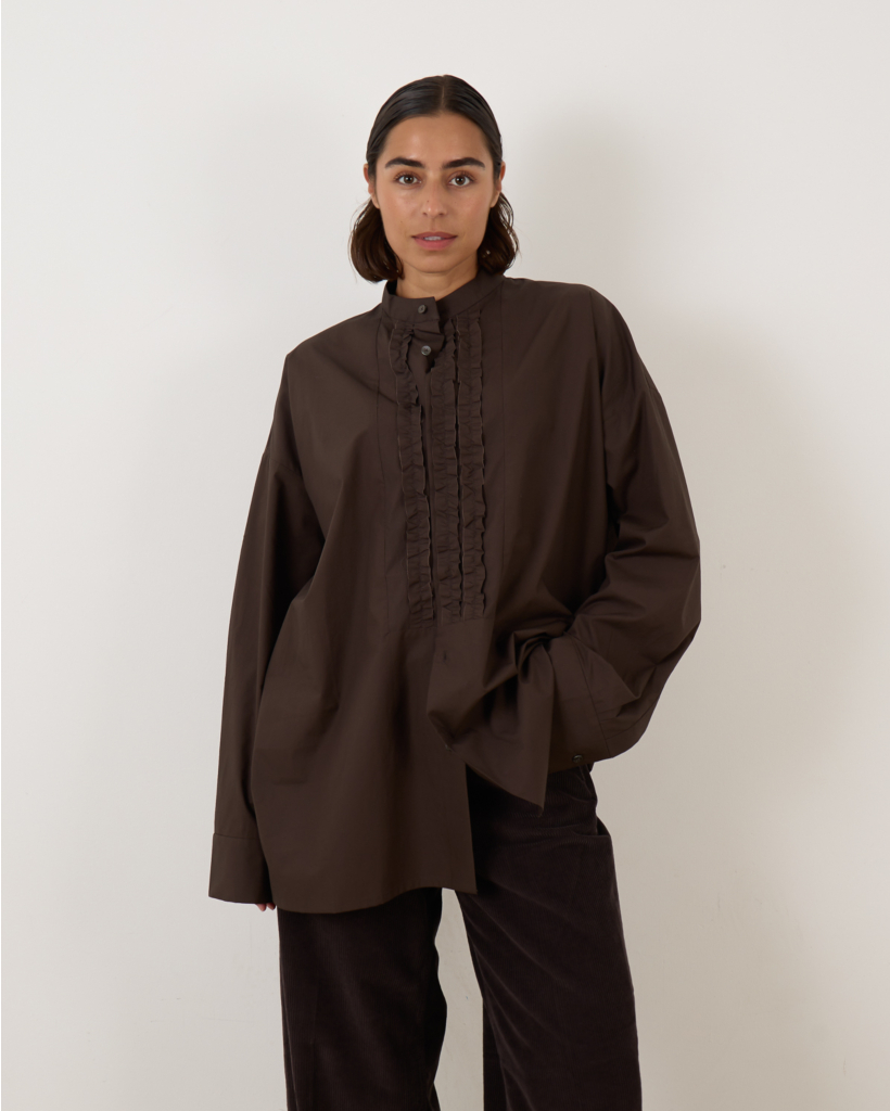 Minimalist Tuxedo Shirt Mink