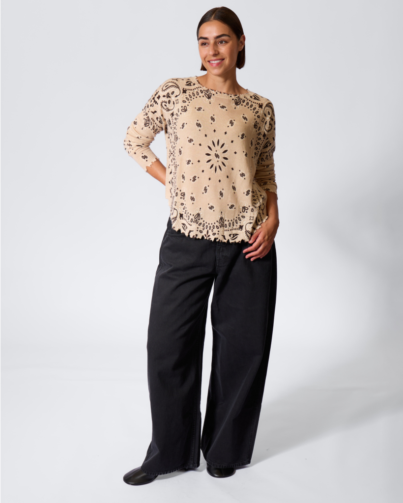 Mela Bandana Sweater Marron Organi