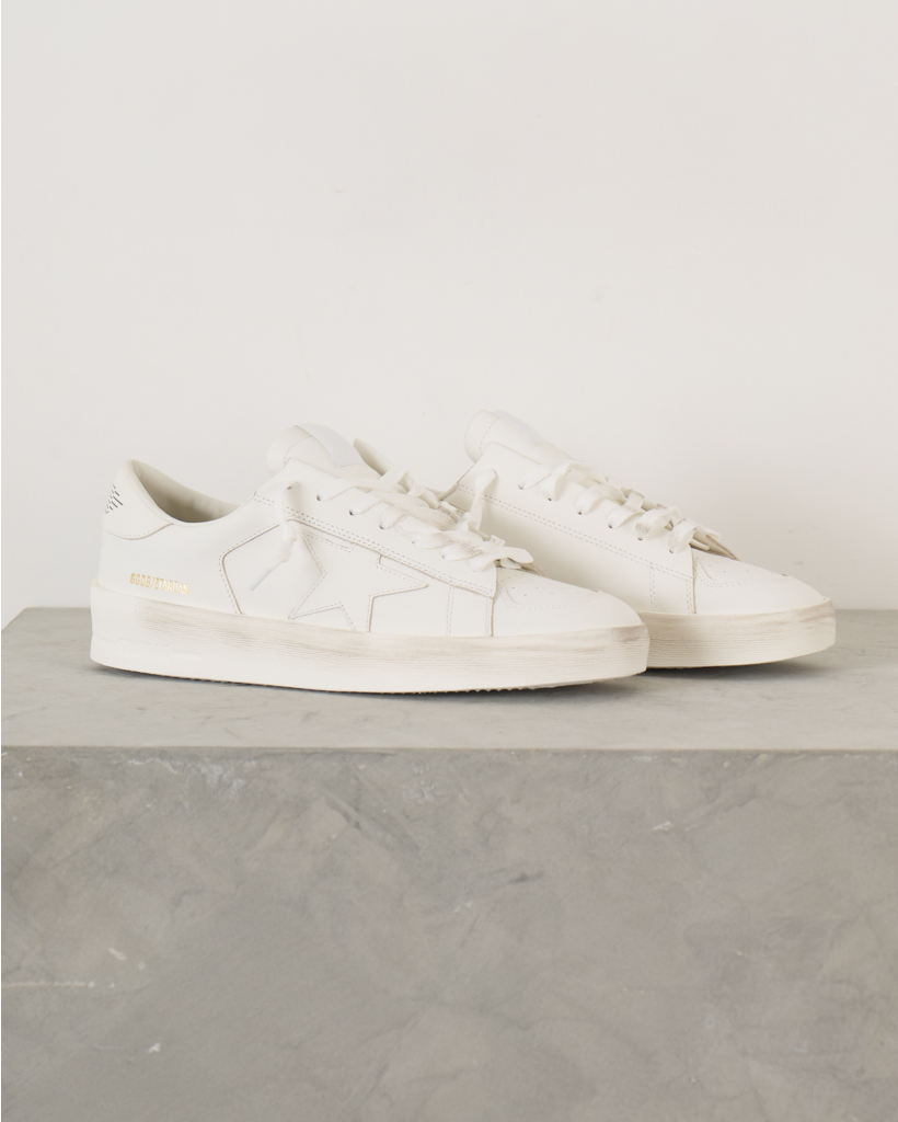 Stardan in white leather