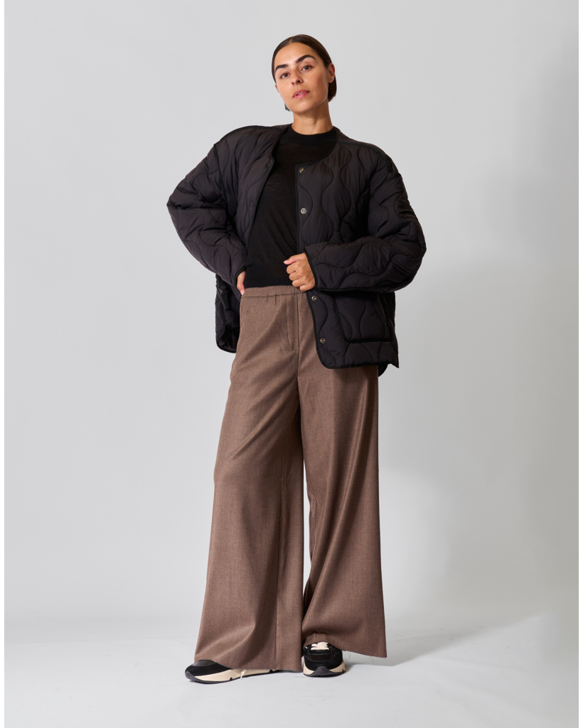 Kasjmier sheer pullover lange mouwen zwart