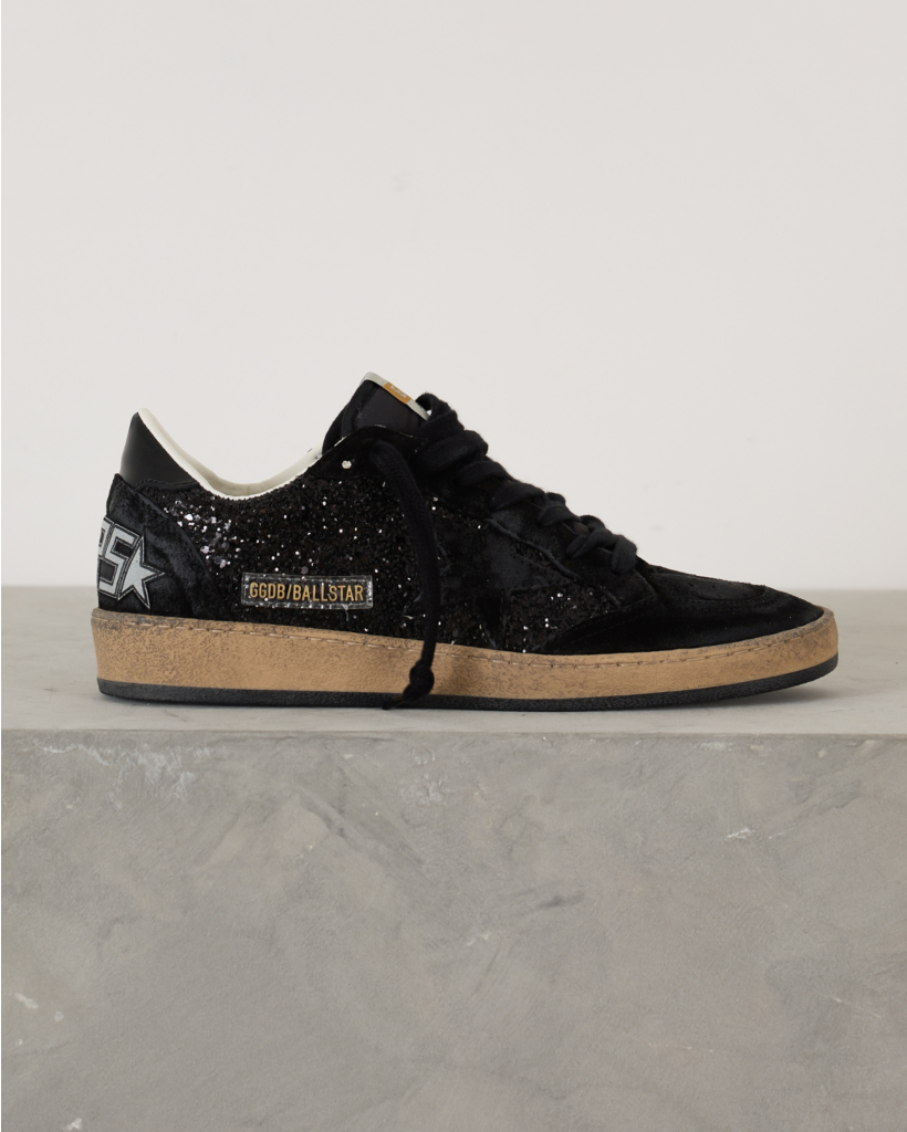  Ball Star Glitter Sneakers Black