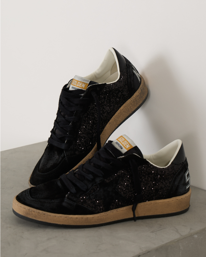  Ball Star Glitter Sneakers Black
