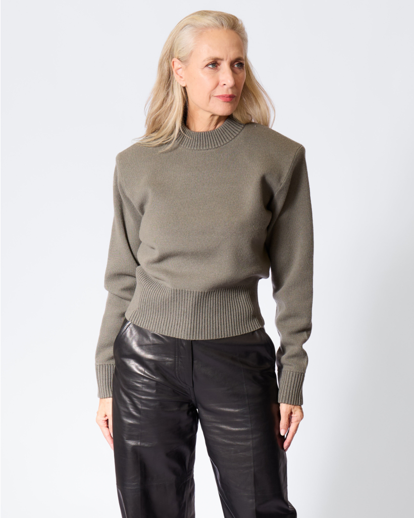 Lovelie Shoulderpad Knit Turtle Shell