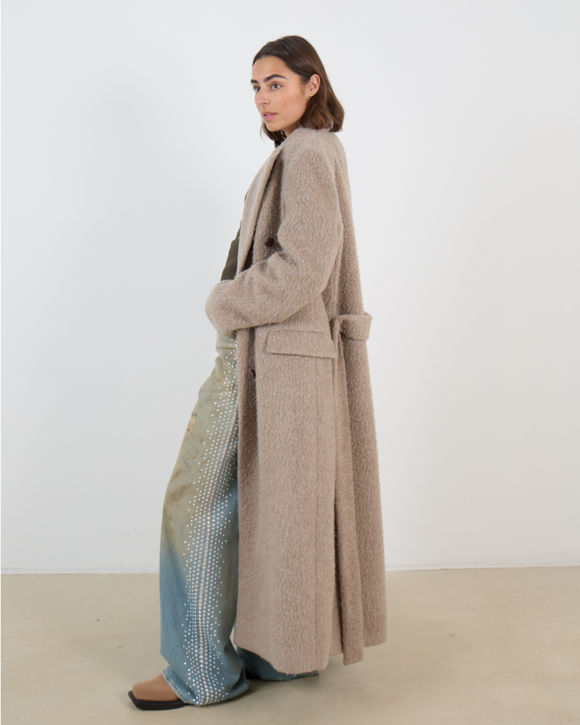 Mantel Taupe Met Centuur