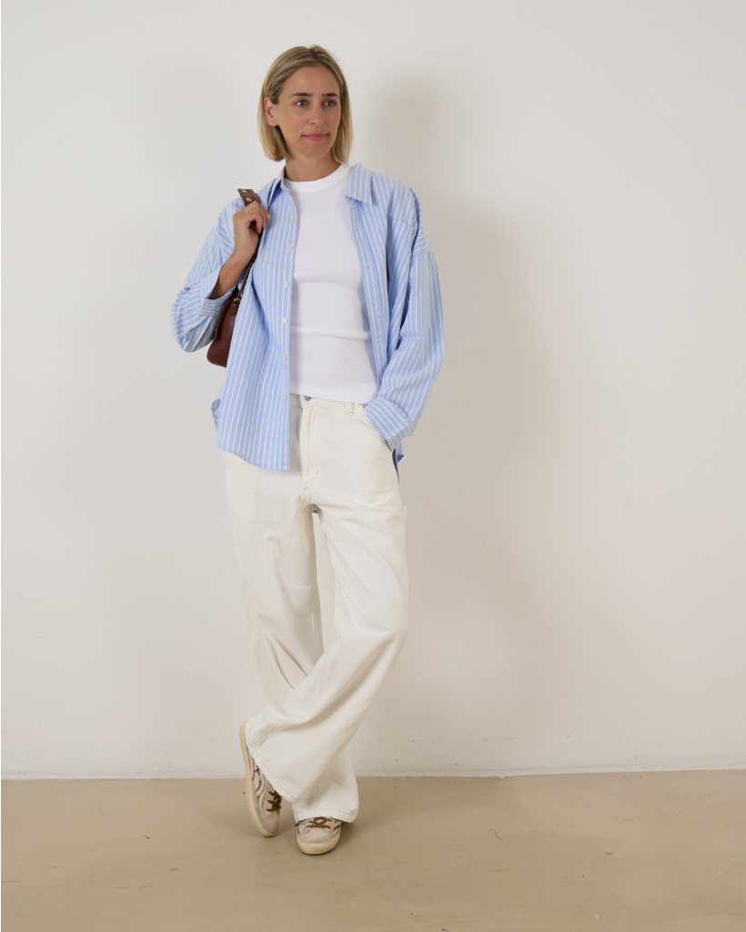 Teri Wideleg Carpent pant Vintage cream