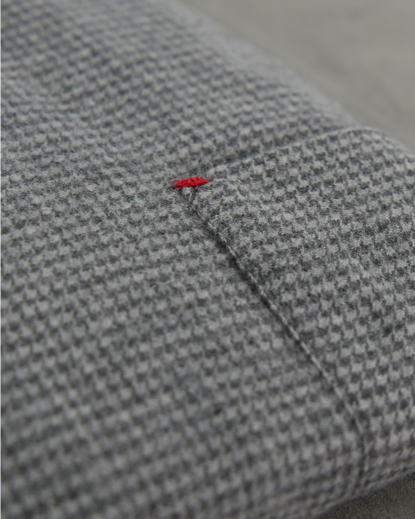 Zacht Overshirt Geruit Grijs