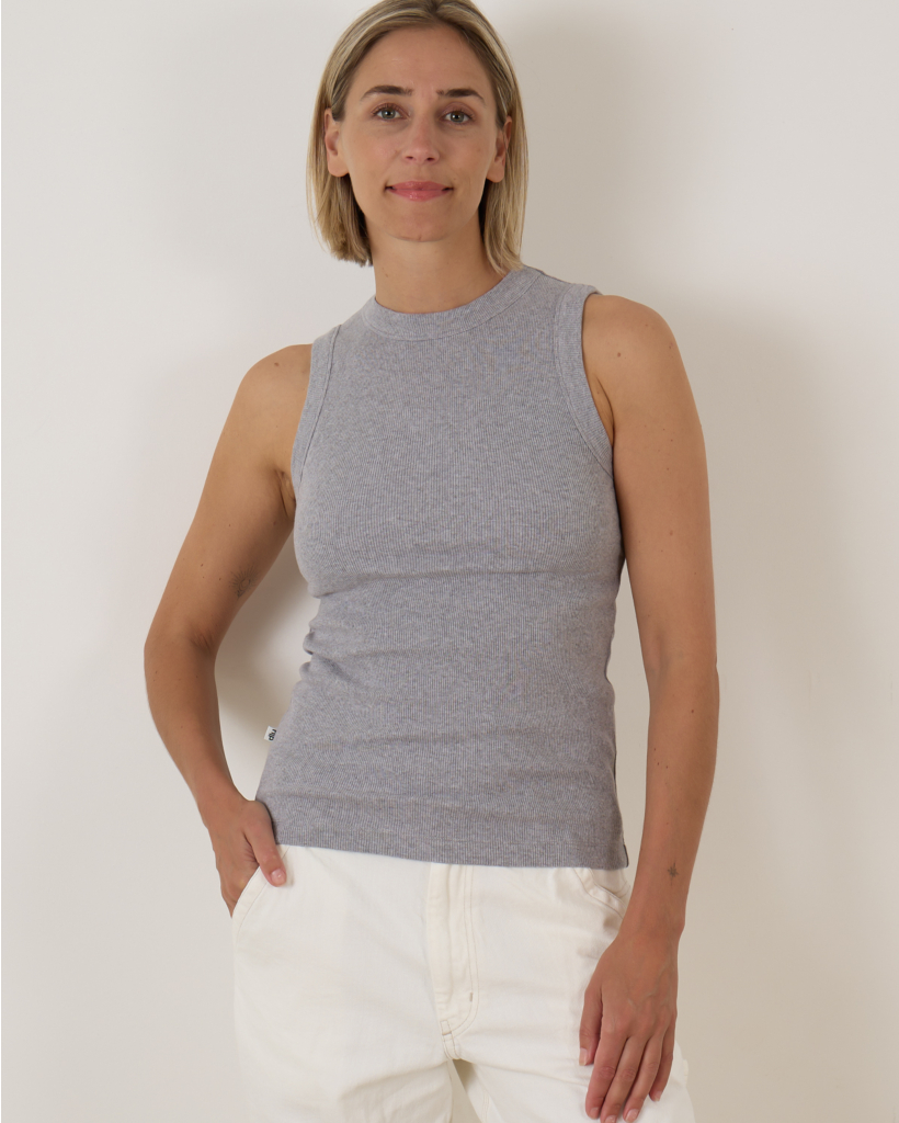 Khloe Ribbed Tanktop Grey