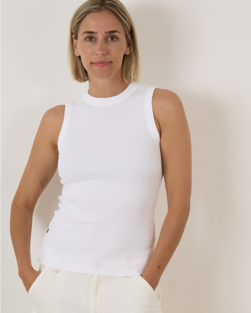 Khloe Ribbed Tanktop White