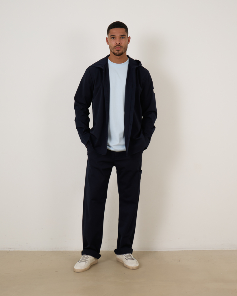 Atelier Hooded Shirt Navy