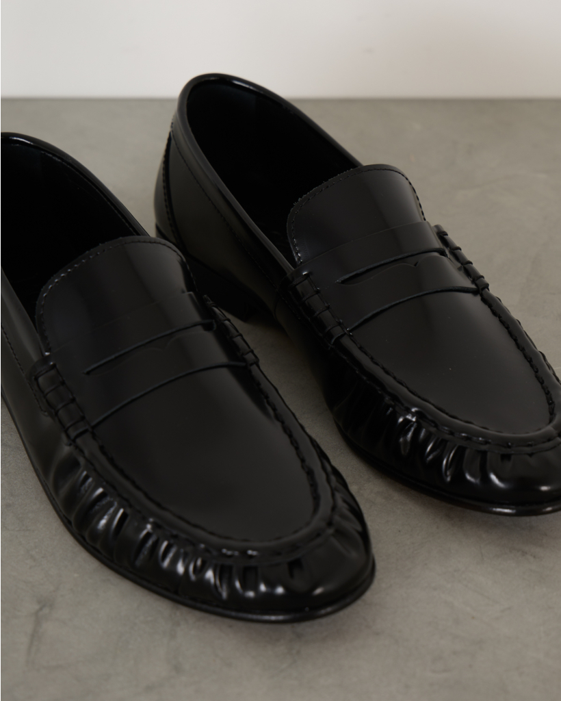 Penny Loafer Wrinkle Polished Black