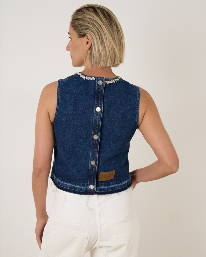 Medine Top Dark Blue Denim