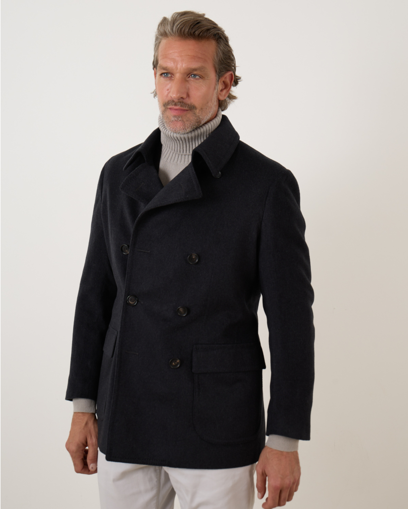 Peacoat Jas Antraciet 