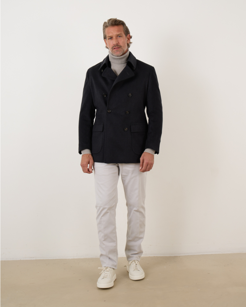 Peacoat Jas Antraciet 