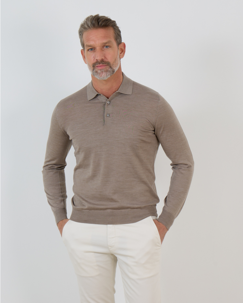 Sportman Polo Pullover Sand