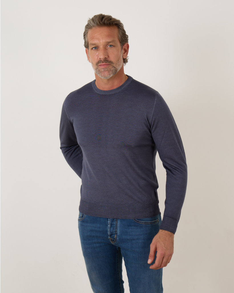 Pullover Merinos Denim Blue