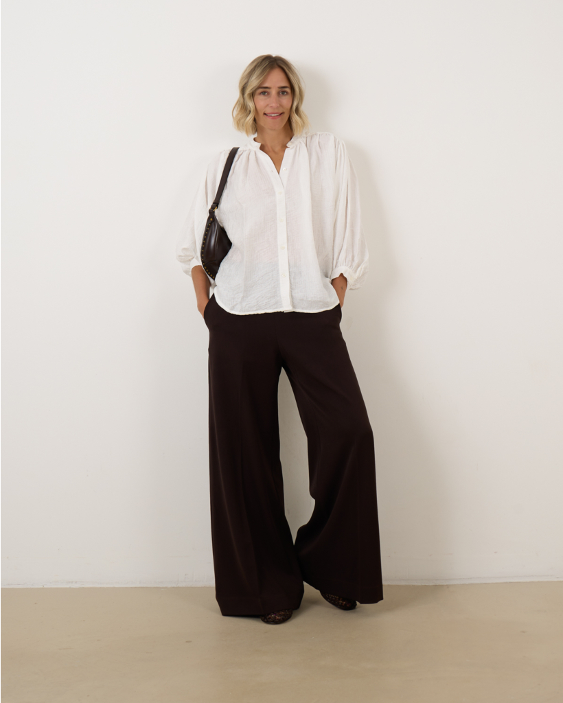 Woody Pantalon Donker Bruin 