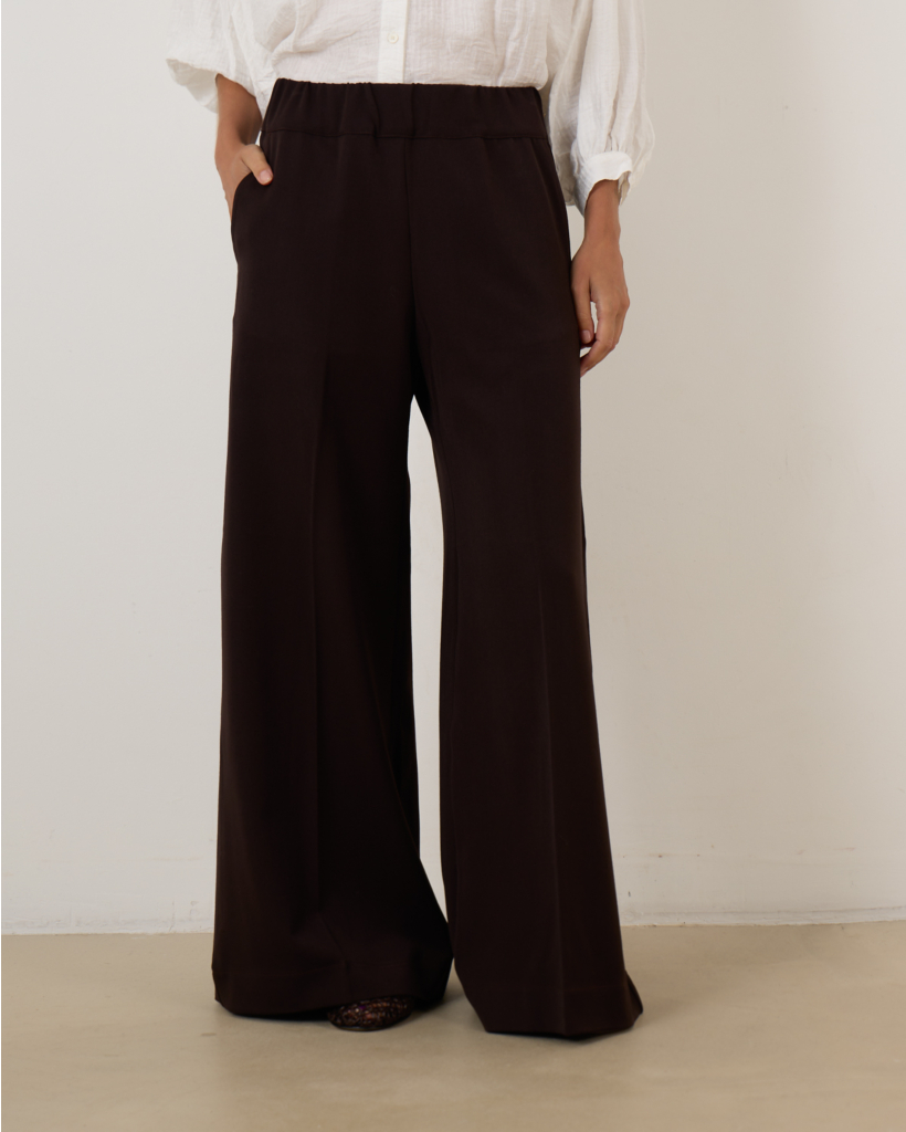 Woody Pantalon Donker Bruin 