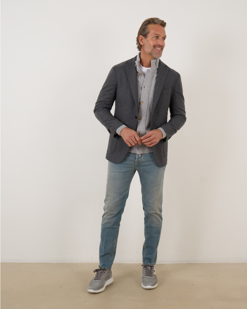 Colbert Single Breasted Mid Grey