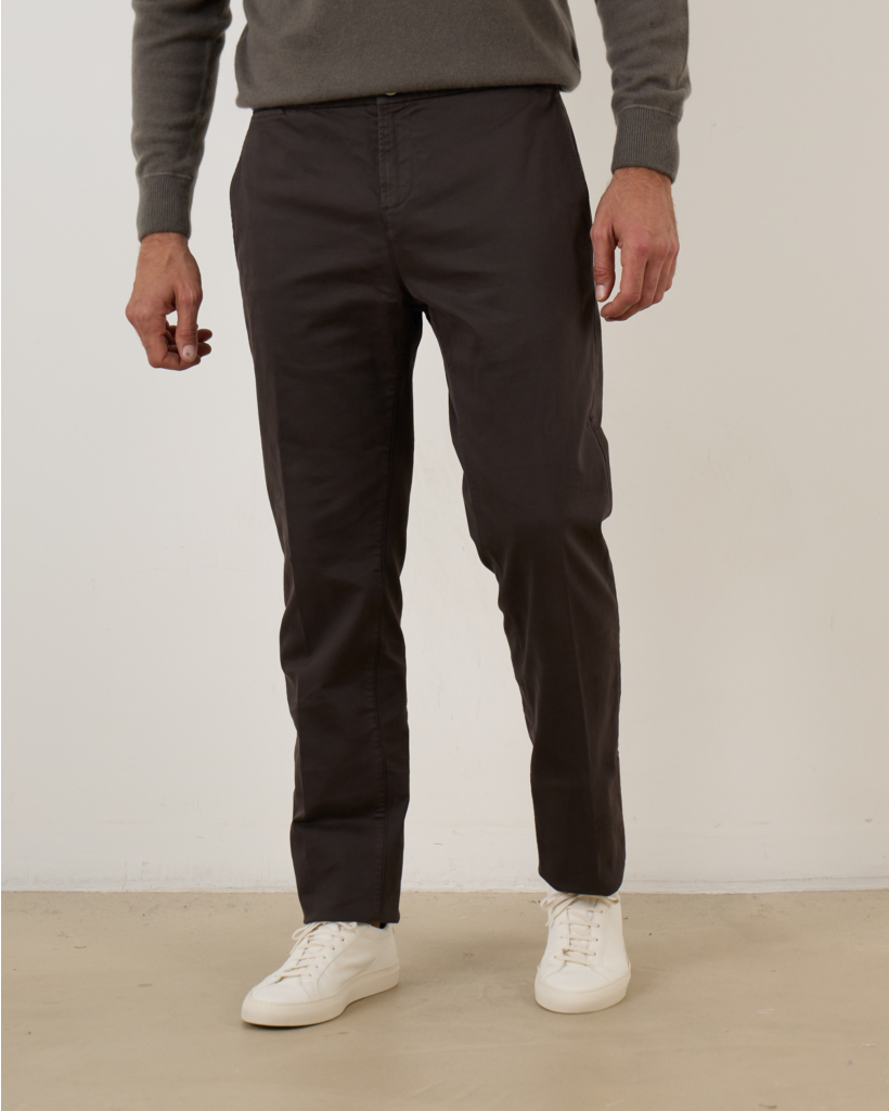 Ischia Pantalon Donker Bruin