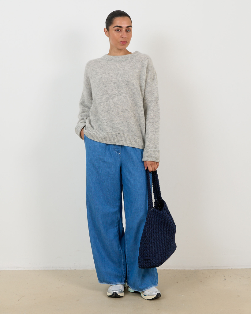 Nomad Medium Hobo Double Weave Denim